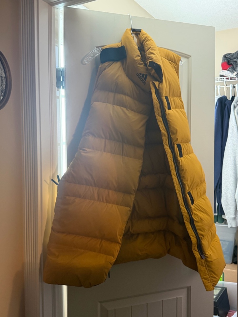 adidas Quilted Mustard Puffer Vest